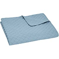 Amazon Basics – Colcha labrada extragrande- Azul spa- diamante- 170 x 210 cm